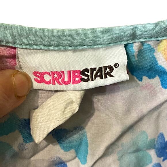 ScrubStar Set Top Pants 2X Pockets Elastic Waist Legs Plus Size 2 Pcs Uniform - Picture 4 of 12